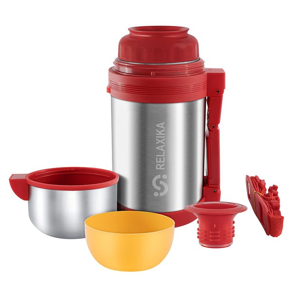 Термос Relaxika 201 (универсальный) стальной, 1 л