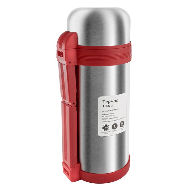 Термос Relaxika 201 (универсальный) стальной, 1,5 л