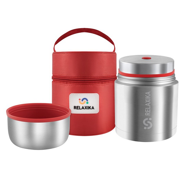 Термос Relaxika 301 (с термочехлом) стальной, 0,5 л