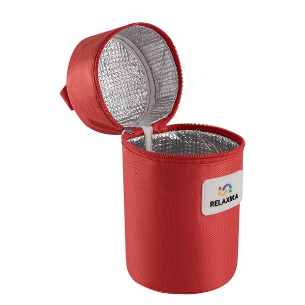 Термос Relaxika 301 (с термочехлом) стальной, 1 л