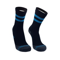 Носки водонепроницаемые DexShell Running Lite черный с голубыми полосками