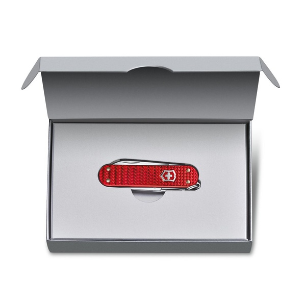 Нож-брелок Victorinox Classic SD Precious Alox (подар. упаковка) iconic red