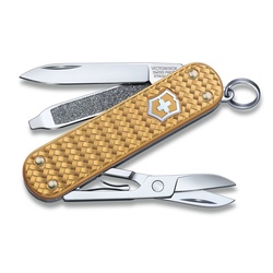 Нож-брелок Victorinox Classic SD Precious Alox (подар. упаковка) brass gold