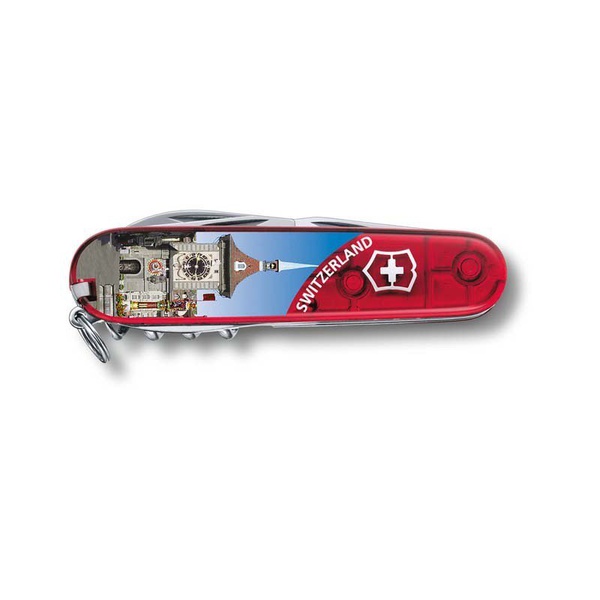 Нож Victorinox Climber (подар. упаковка) полупрозрачный красный, Bern