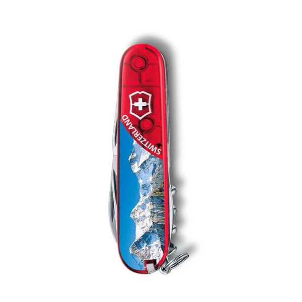 Нож Victorinox Climber (подар. упаковка) полупрозрачный красный, Jungfrau