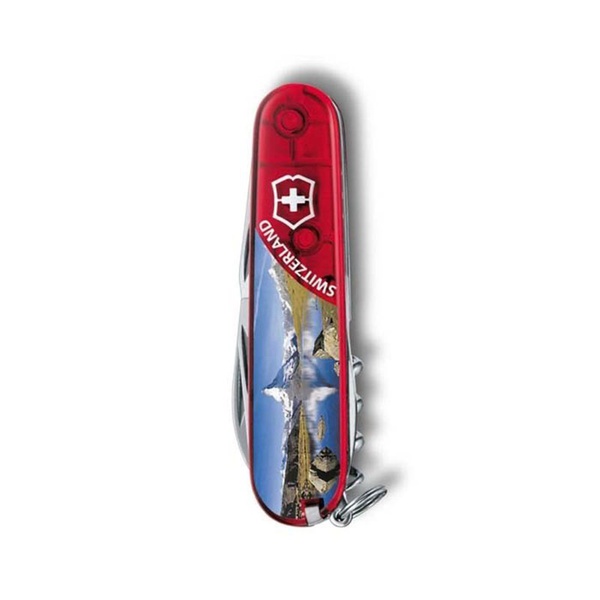 Нож Victorinox Climber (подар. упаковка) полупрозрачный красный, Matterhorn