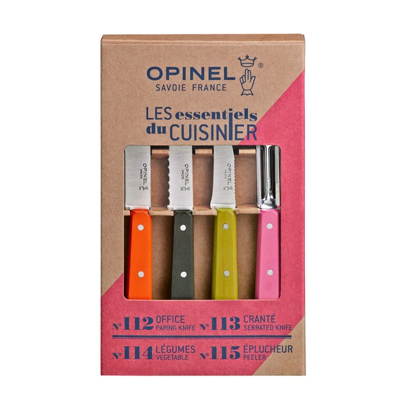 Набор ножей Opinel Les Essentiels (4 шт./уп.) разноцветные