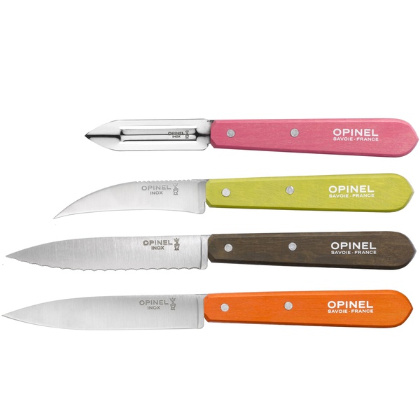 Набор ножей Opinel Les Essentiels (4 шт./уп.) разноцветные