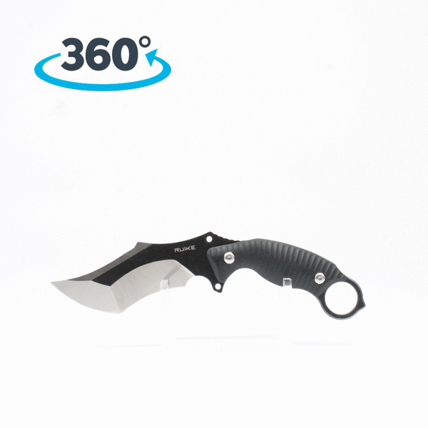 Нож с фиксированным лезвием Ruike F181-B1 черный/чернен.лезвие