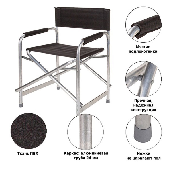 Кресло складное Green Glade Р120 чёрный