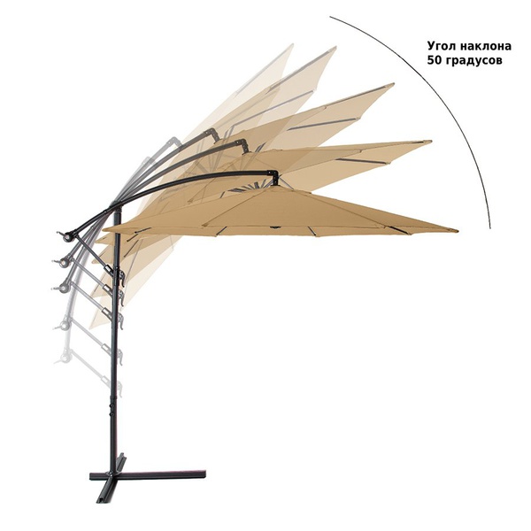 Зонт садовый Green Glade 8003 светло-коричневый
