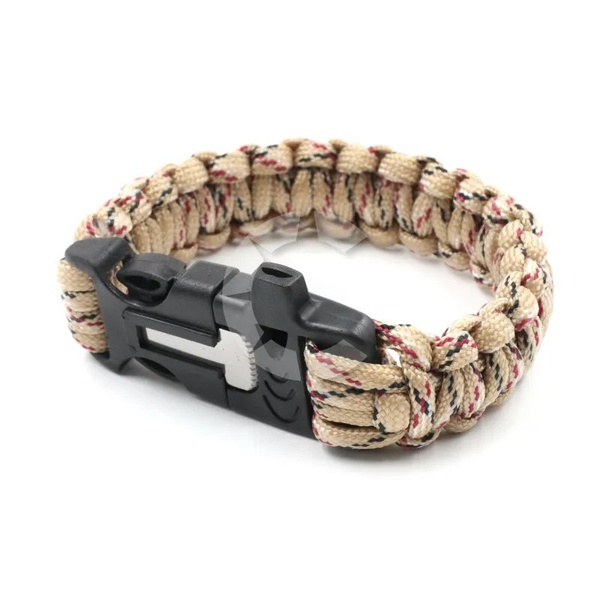 Браслет из паракорда Следопыт (свисток, огниво) 26х2 см