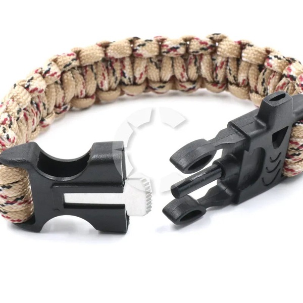 Браслет из паракорда Следопыт (свисток, огниво) 24,5х2 см