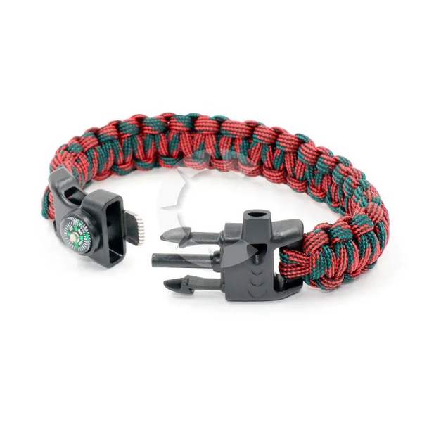 Браслет из паракорда Следопыт (свисток, компас, огниво) 24,5х2 см