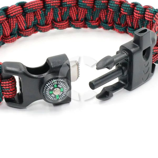 Браслет из паракорда Следопыт (свисток, компас, огниво) 24,5х2 см