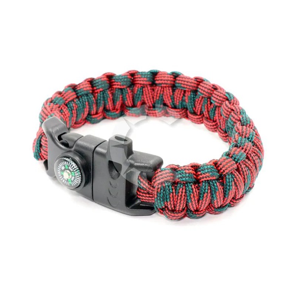 Браслет из паракорда Следопыт (свисток, компас, огниво) 24,5х2 см