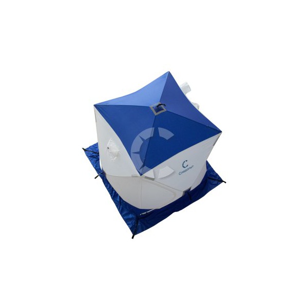 Палатка зимняя Следопыт Куб 1,5 х 1,5 м (1 слой) бело-синий, Oxford 210D