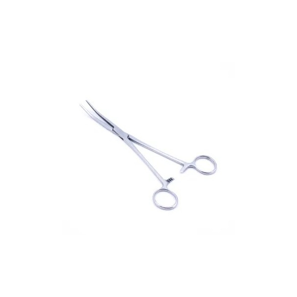 Зажим-корнцанг рыболовный Namazu (L-220 мм, изогнутый, нерж. сталь)