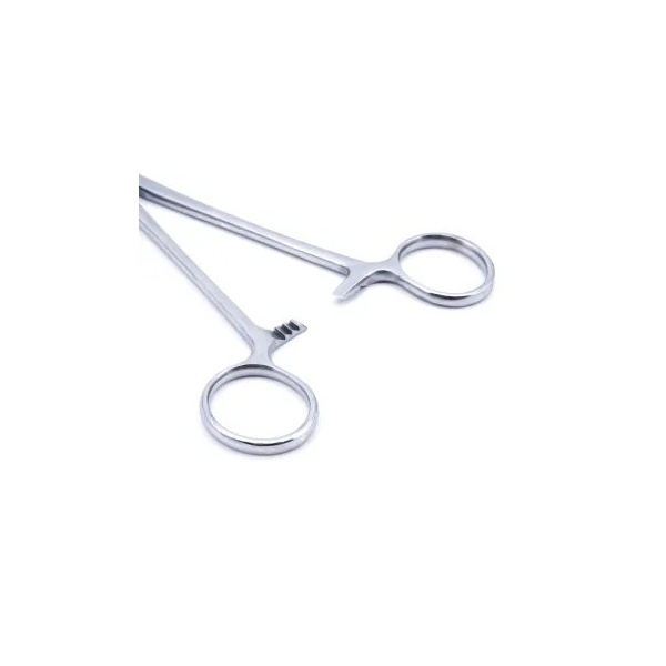 Зажим-корнцанг рыболовный Namazu (L-220 мм, изогнутый, нерж. сталь)