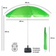 Зонт Green Glade 0013 зелёный. Фото 2