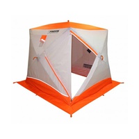 Палатка для зимней рыбалки Пингвин Призма Brand New (2-сл) (каркас композит) бело-оранжевый