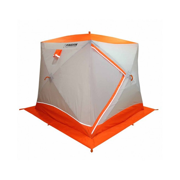 Палатка для зимней рыбалки Пингвин Призма Brand New (2-сл) (каркас композит) бело-оранжевый