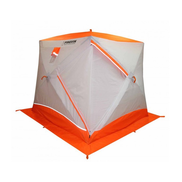 Палатка для зимней рыбалки Пингвин Призма Brand New (2-сл) (каркас композит) бело-оранжевый