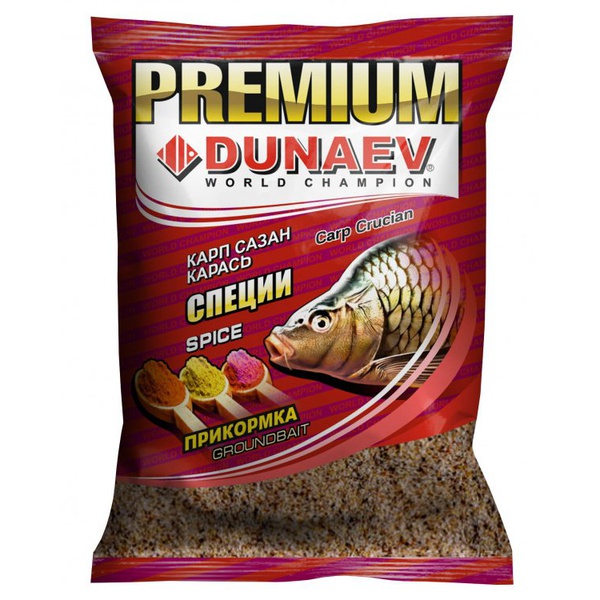 Прикормка Dunaev Premium 1 кг Карп Сазан Специи