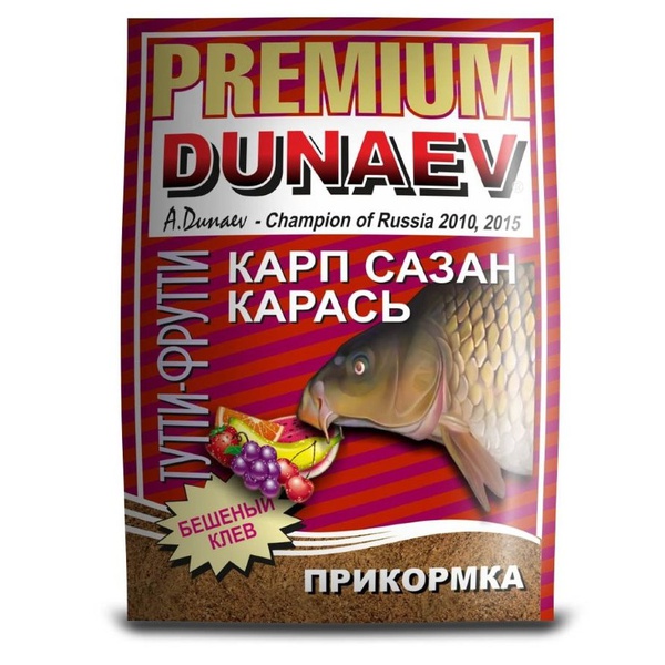 Прикормка Dunaev Premium 1 кг Карп Сазан Тутти-Фрутти