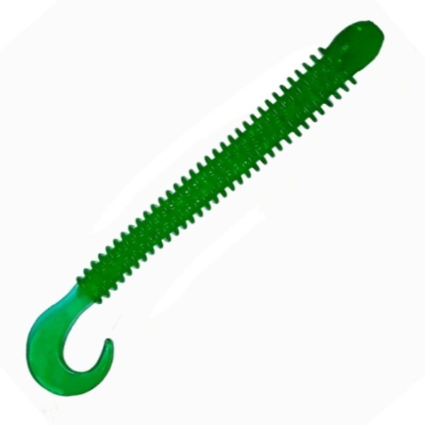 Приманка Dunaev DS Worm Zander (401) зелёный, 108 мм, 5 шт.