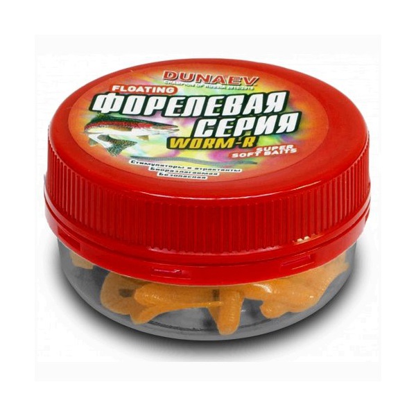 Приманка Dunaev DT Worm R (302) сырный, 75 мм, 6 шт.