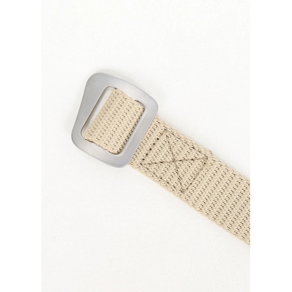 Ремень Сплав Simple (30 мм) бежевый с серой пряжкой