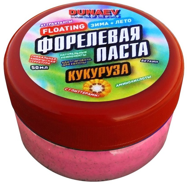 Паста Dunaev 50 мл Форель Кукуруза Красная