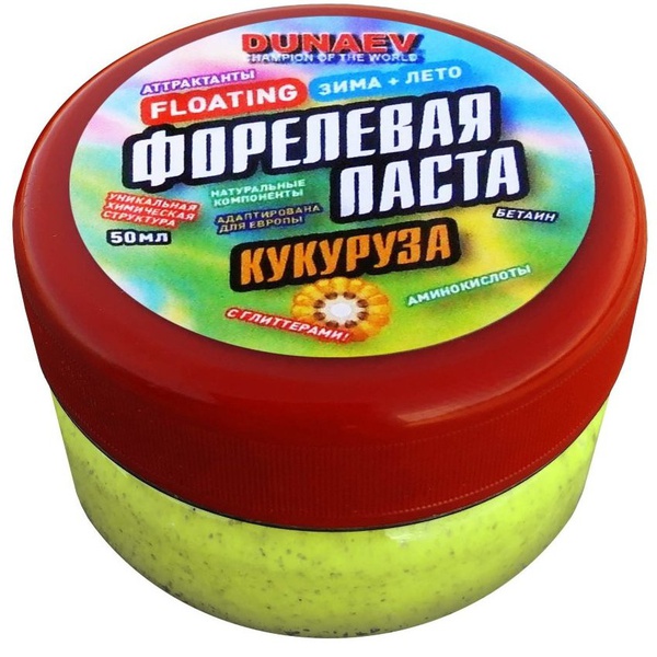 Паста Dunaev 50 мл Форель Кукуруза Лайм