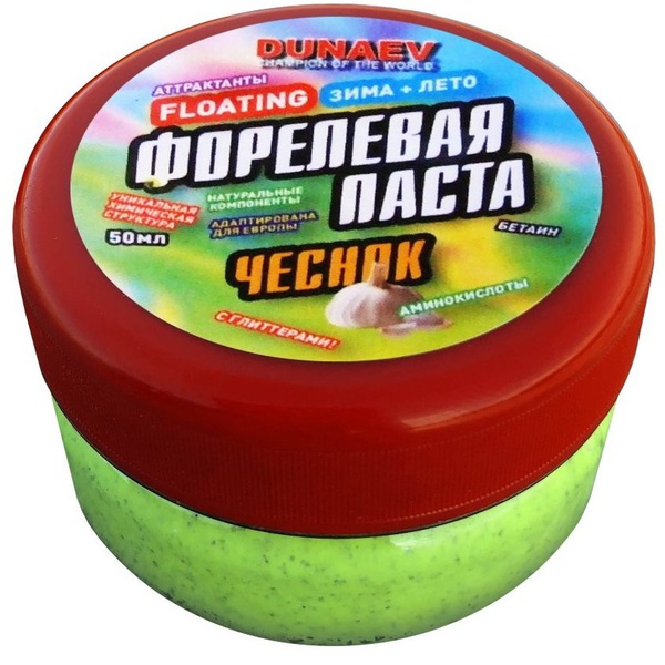 Паста Dunaev 50 мл Форель Чеснок Зелёная