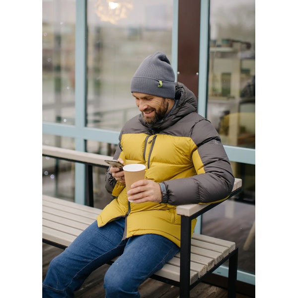 Пуховик Сплав Michigan т.серый/желтый