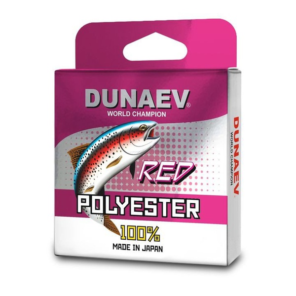 Леска Dunaev Polyester 100 м Red, 0,148 мм