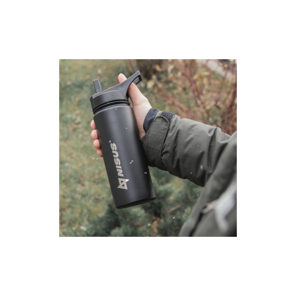 Термобутылка Nisus NA.SW-18-B (три крышки) черный