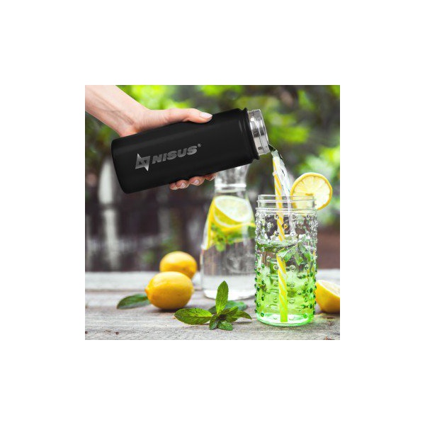 Термобутылка Nisus NA.SW-18-B (три крышки) черный