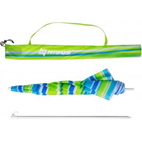 Зонт пляжный Nisus N-180-SB (1,8м прямой) разноцветные полосы