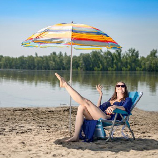 Зонт пляжный Nisus N-180-SO (1,8м прямой) полосы