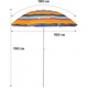 Зонт пляжный Nisus N-180-SO (1,8м прямой) полосы. Фото 7