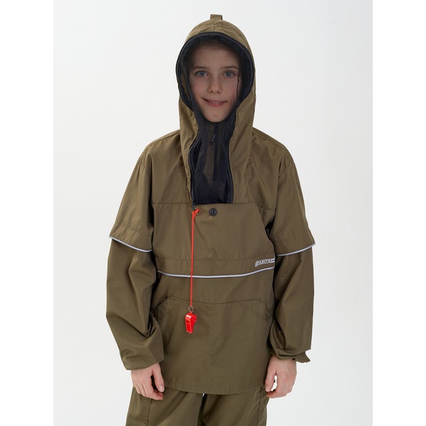 Костюм детский Huntsman Антигнус-люкс (с ловушками и пыльниками) хаки, тк. смесовая сорочка