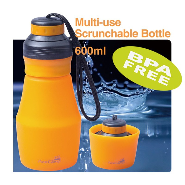 Бутылка складная AceCamp Squeezable Silicone Bottle 600