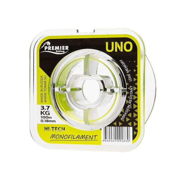 Леска Premier Fishing UNO F.Yellow Nylon (100м) 0,16 мм