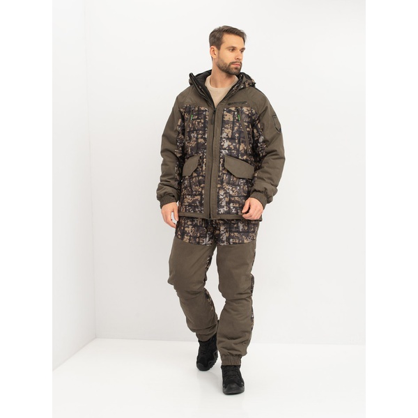 Костюм демисезонный Huntsman Горка Люкс хаки/кмф 005, тк. Исландия/Алова