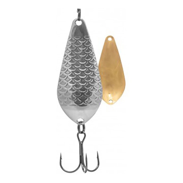 Блесна Premier Fishing БИметалл Атом Б 18г серебро чешуя/латунь