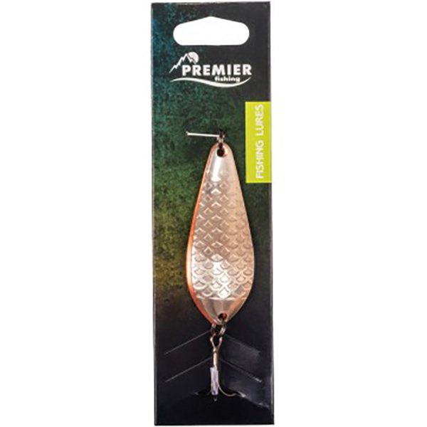 Блесна колеблющаяся Premier Fishing Атом Б (тандем, 21г) серебро чешуя/медь