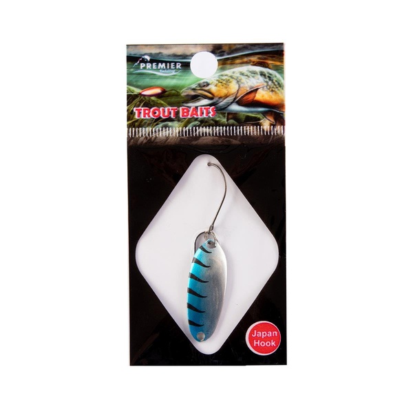 Приманка микро Premier Fishing Fat (2.7гр) серебро+голубой, 032-cr