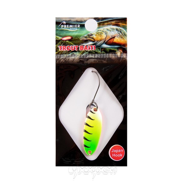 Приманка микро Premier Fishing Fat (2.7гр) перламутр+желтый+салат, 210